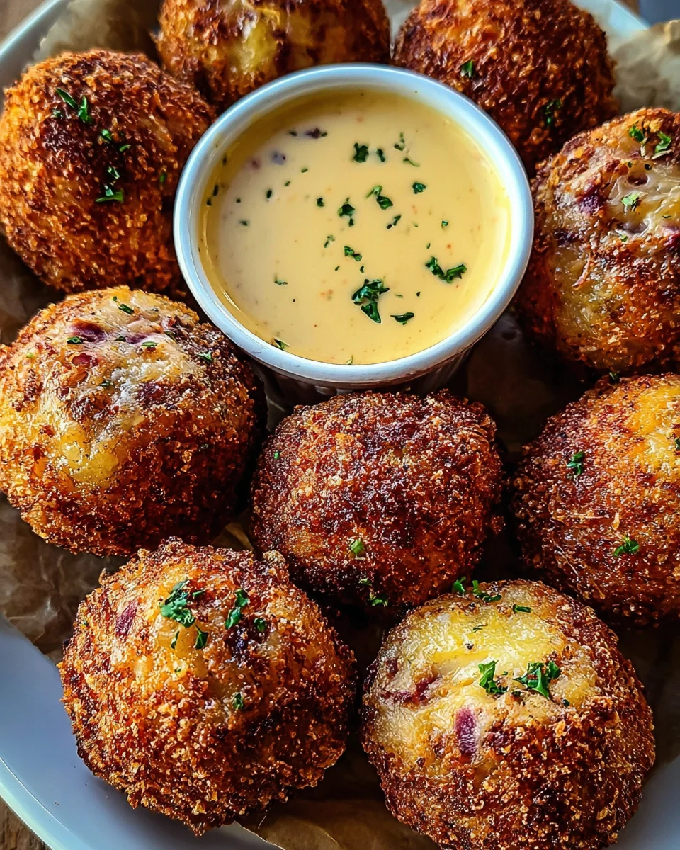 Reuben Balls with Spicy Thousand Island Dipping Sauce Reuben