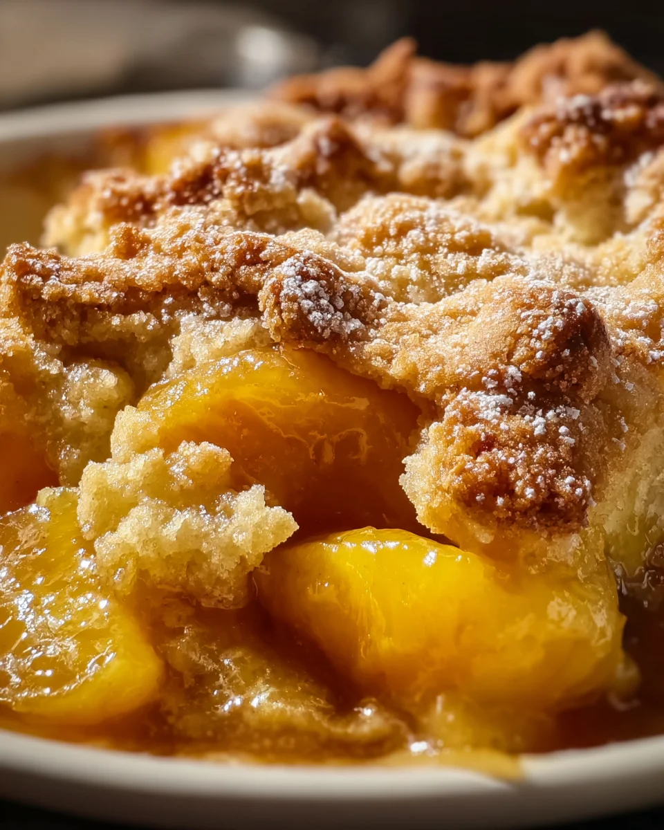 Ridiculously Easy Peach Cobbler Ridiculously