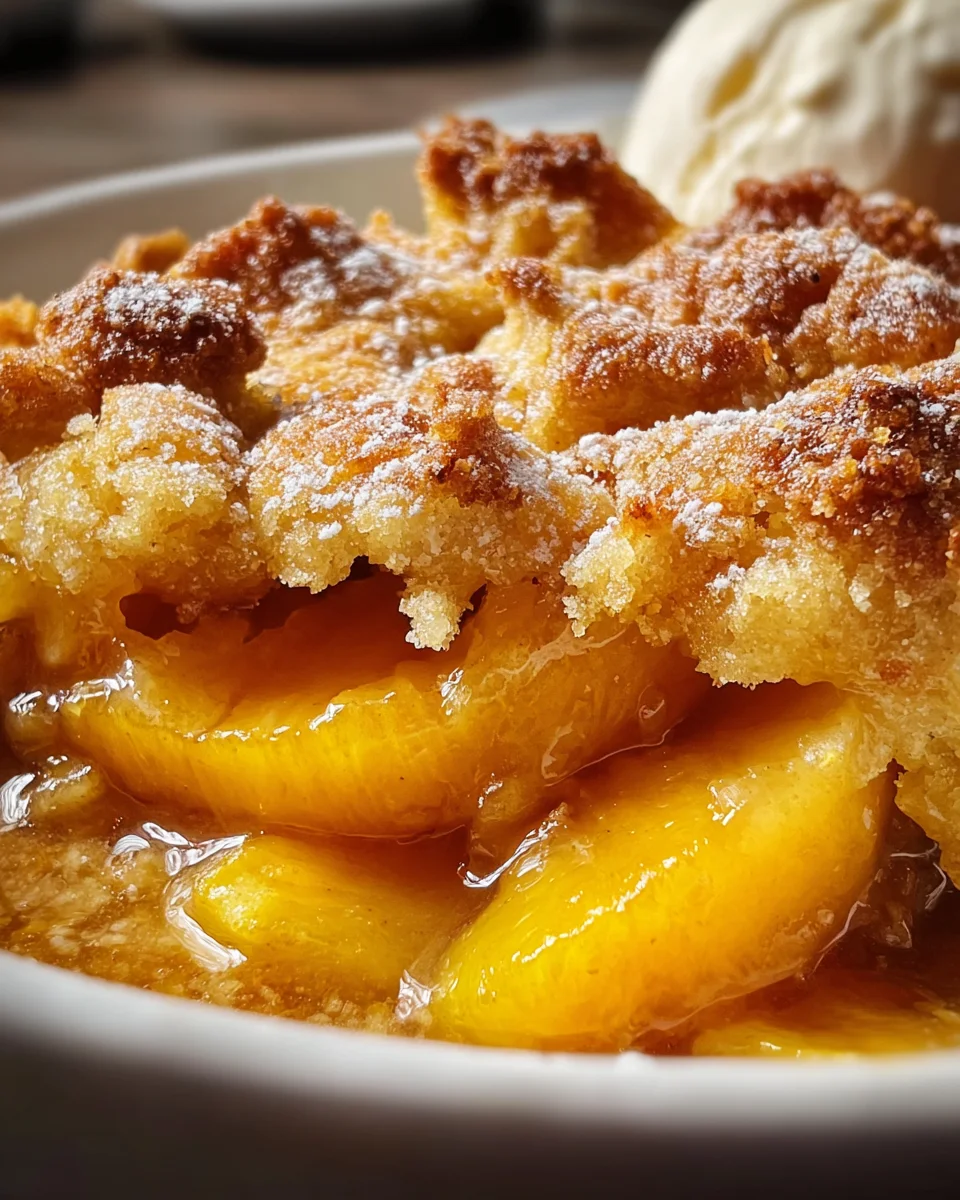 Ridiculously Easy Peach Cobbler Ridiculously