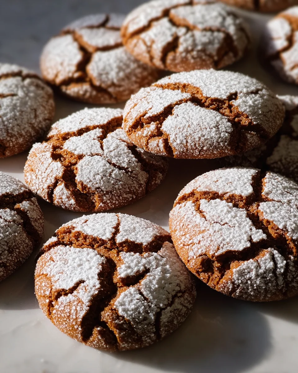 Soft and Spiced Gingerbread Crinkle Cookies Soft