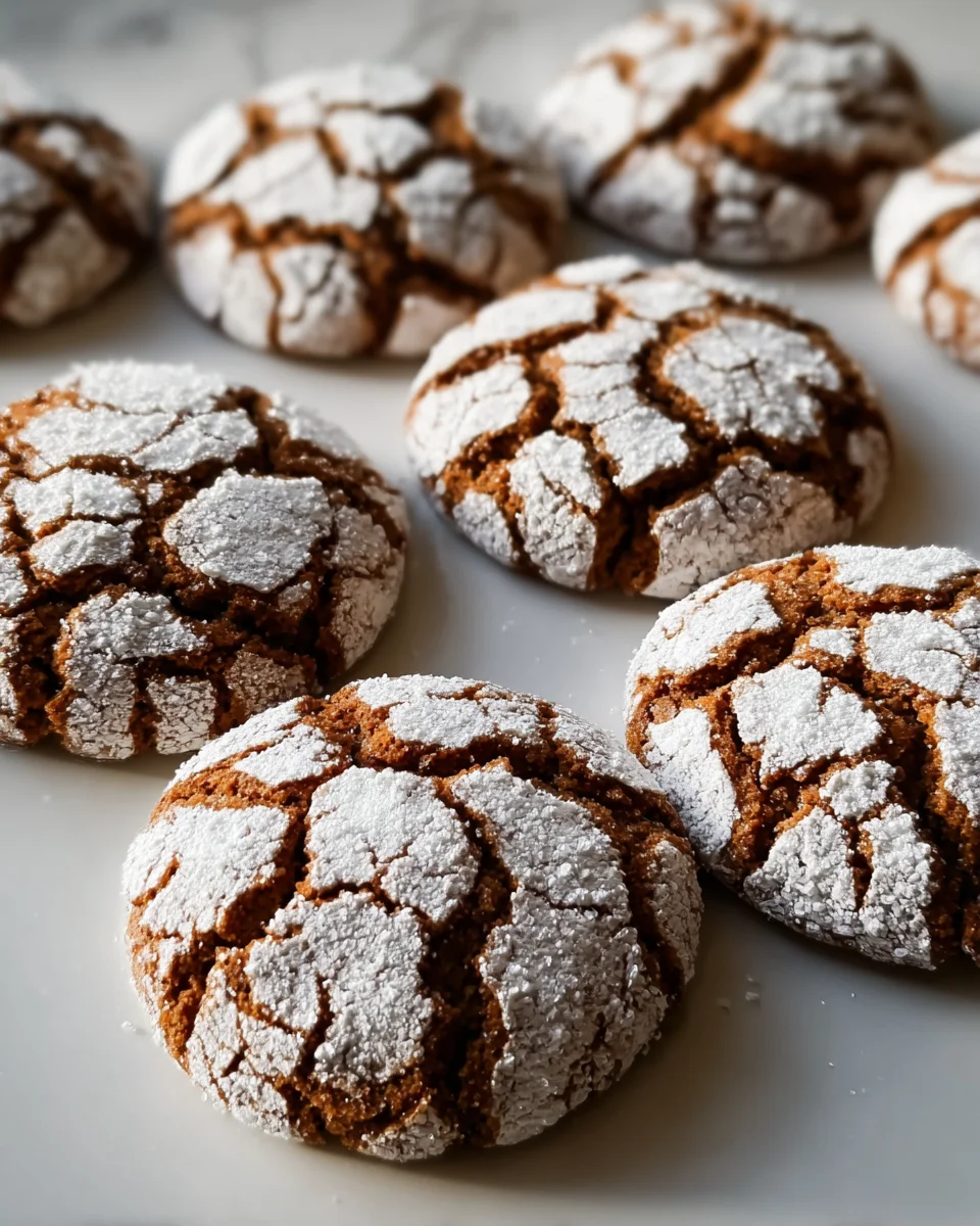 Soft and Spiced Gingerbread Crinkle Cookies Soft