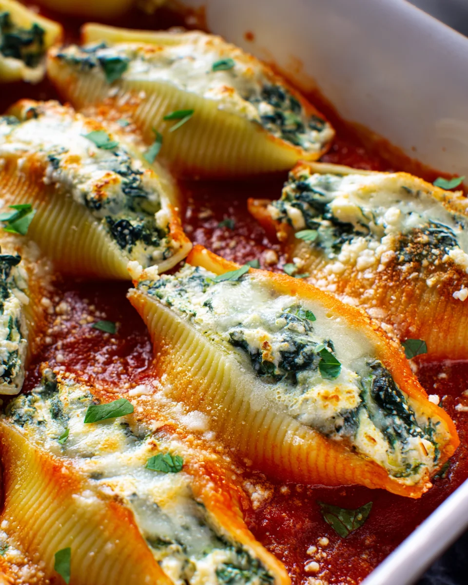 Spinach and Ricotta Stuffed Shells Recipe Spinach and Ricotta Stuffed Shells Recipe