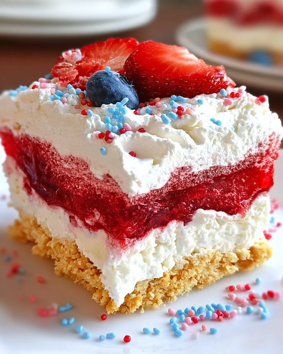 Summer Berry Jello Lasagna Summer