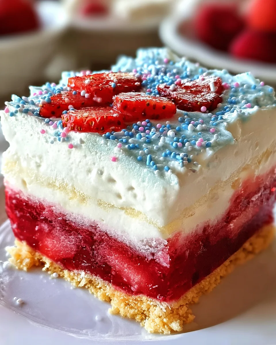 Summer Berry Jello Lasagna Summer